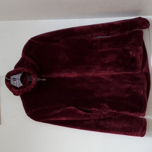 32 Degrees Full Zip Plush Teddy Bear Jacket Marlot Color Size S - Picture 4 of 13